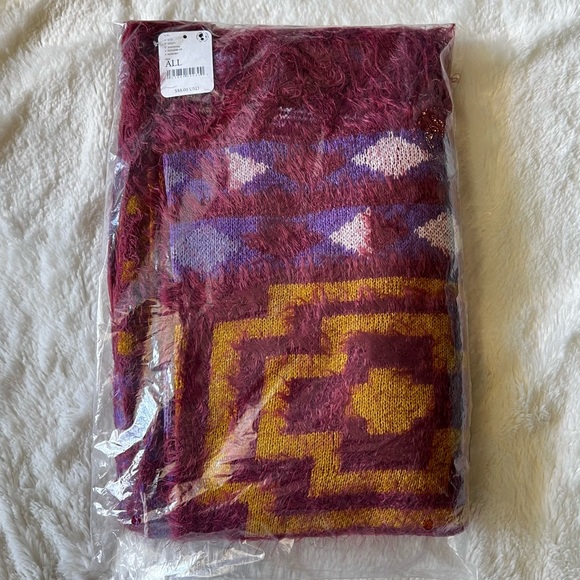 ❗️LAST 1❗️ NWT Free People Diamondback Cozy Kimono Wrap in Purple OS - Picture 2 of 6